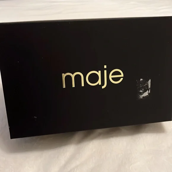 Maje Black Mary Jane Block Heel Shoes size 6 NWT - Picture 13 of 14